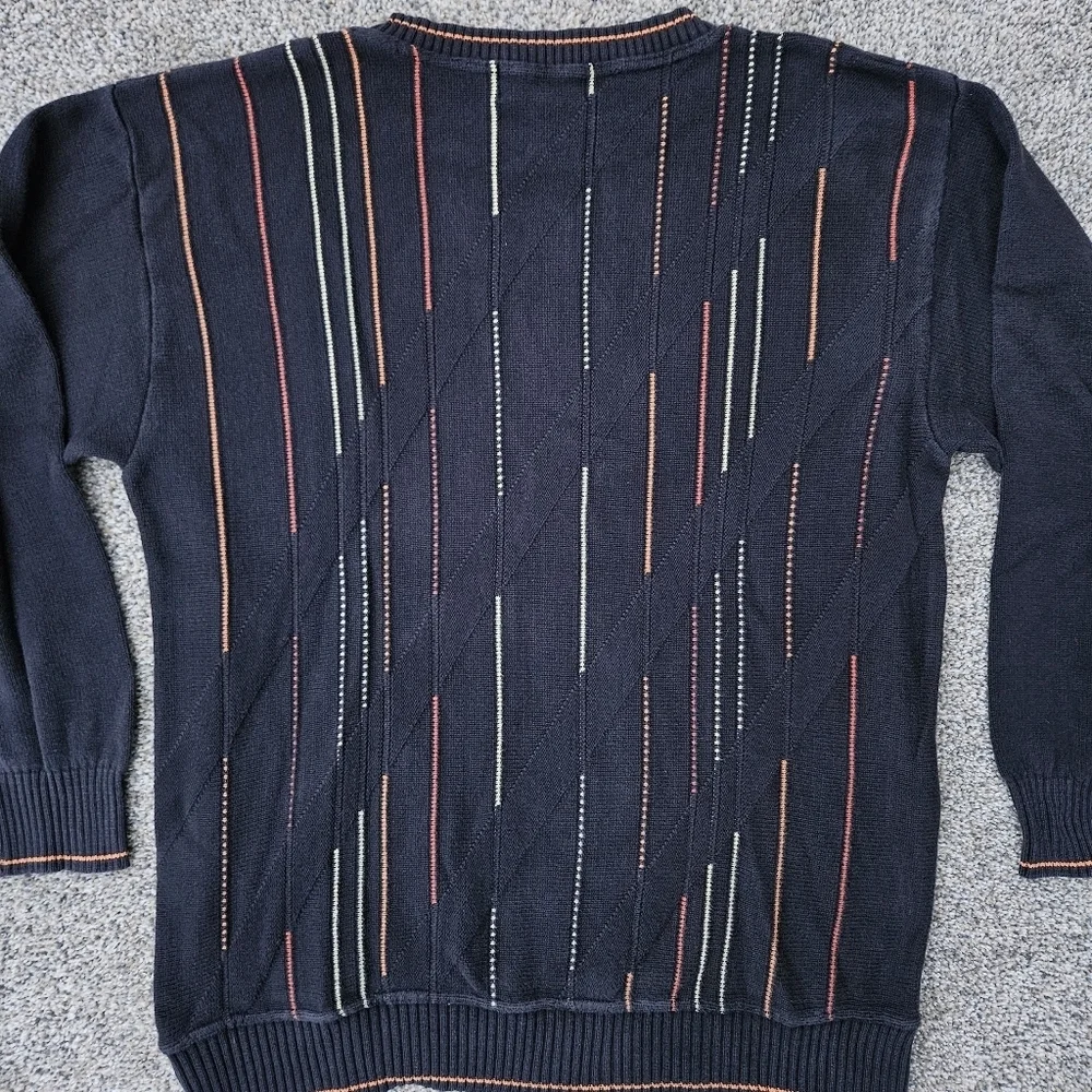 Vintage 90s Norm Thompson 3D Tundra Oversized Grandpa Sweater Coogi Style Medium